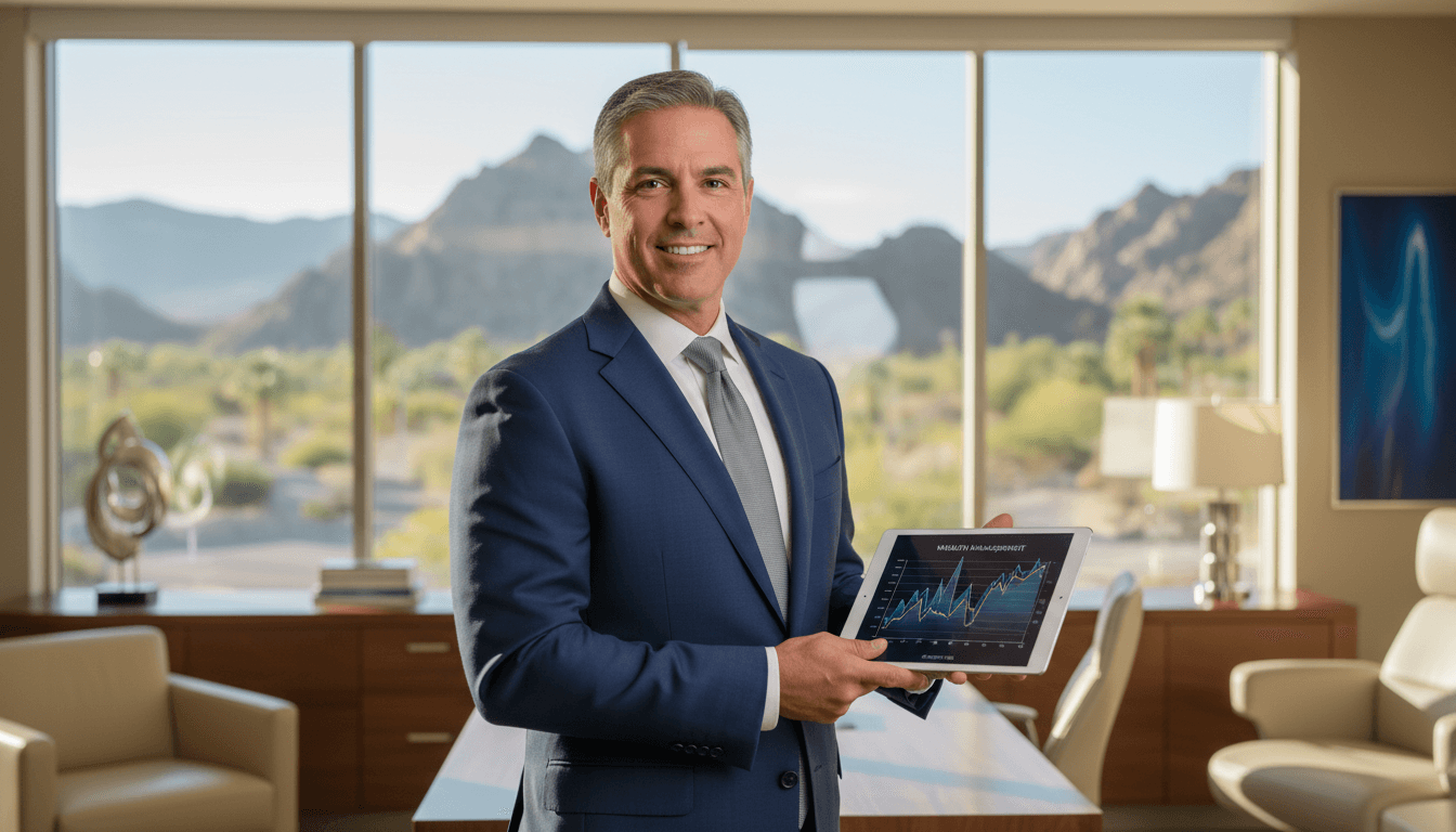 Financial consultant in modern office setting