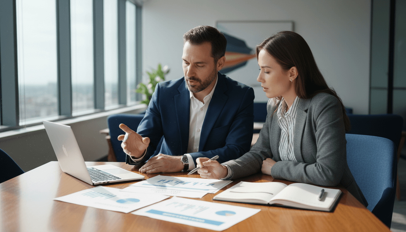 Business financial strategy meeting